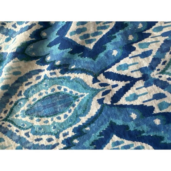 Nicoblu Nicobar Tunic in Deep Sea Blue Ikat Size 1X Petite - Picture 10 of 10